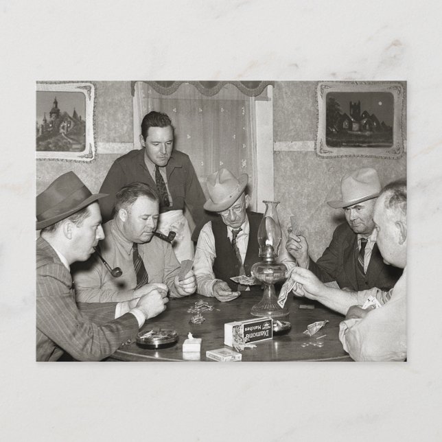 Poker Game, 1939 Postkarte (Vorderseite)