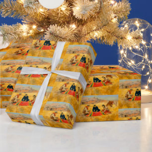 Poker Game Cowboy Native American China Man Geschenkpapier