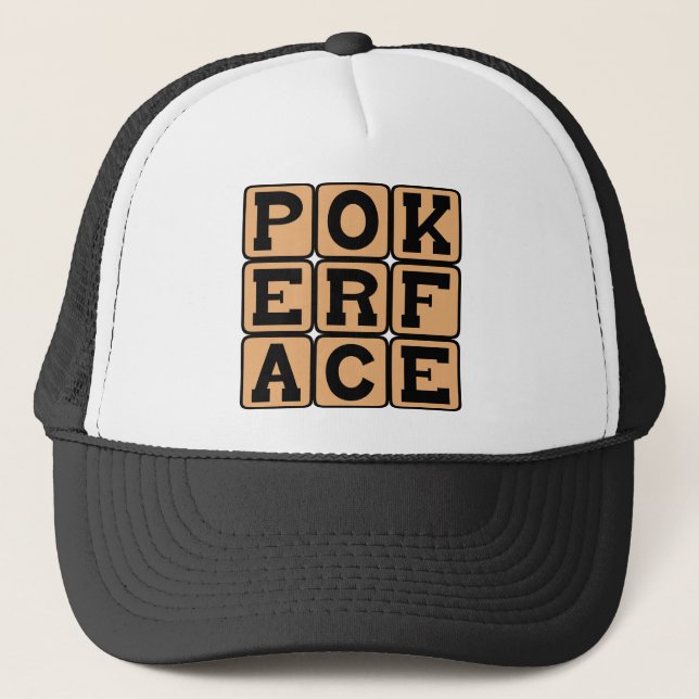 Poker-Gesicht, Gesichtsbläser Truckerkappe (Vorderseite)