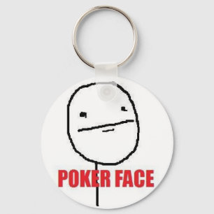 Poker-Gesicht Meme Schlüsselanhänger
