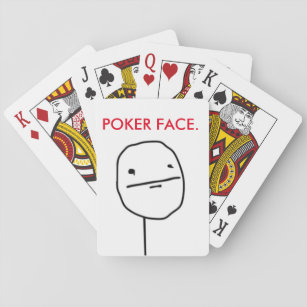 Poker-Gesicht Meme Spielkarten