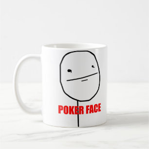 Poker-Gesicht Meme Tasse