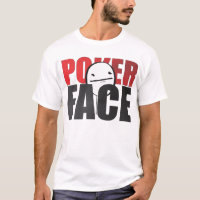 Poker-Gesicht Meme Weiß-T - Shirt!