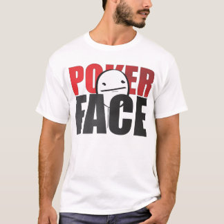 Poker-Gesicht Meme Weiß-T - Shirt! T-Shirt