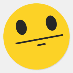 Poker-Gesicht Runder Aufkleber