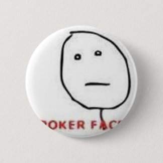 Poker-Gesichts-Raserei-Comic Button