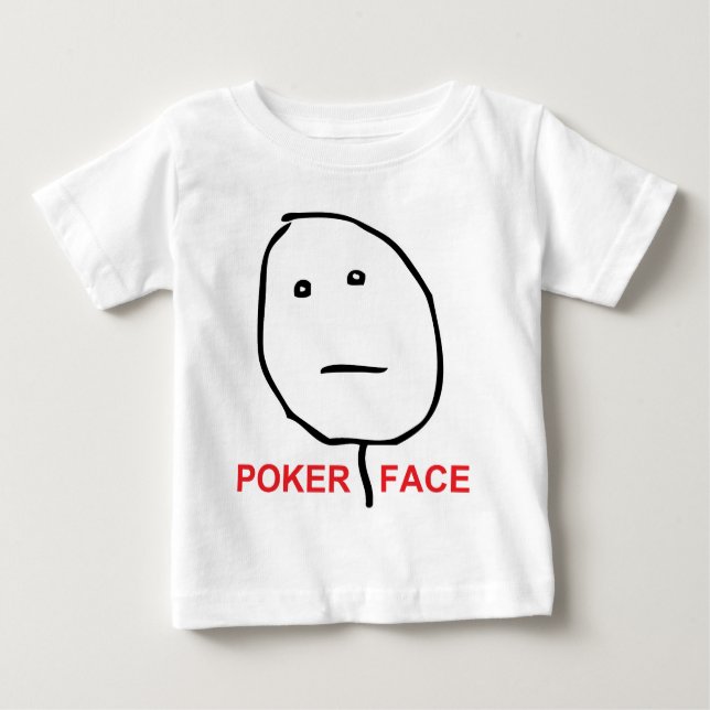 Poker-Gesichts-Raserei-Gesicht Meme Baby T-shirt (Vorderseite)