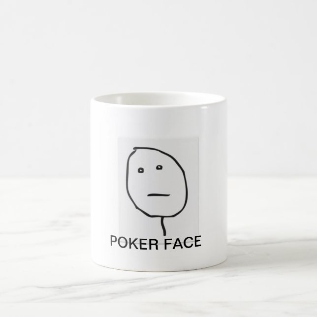 POKER-GESICHTS-TASSE KAFFEETASSE (Mittel)