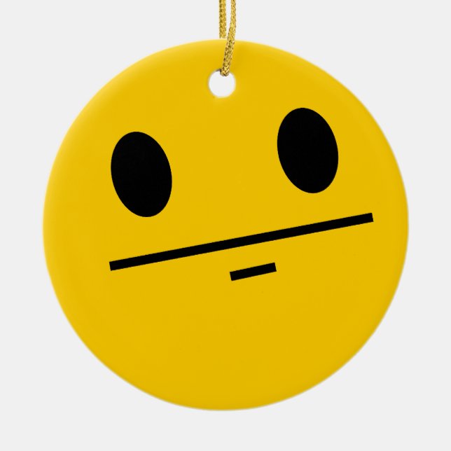 Poker-Gesichtsgesicht Keramik Ornament (Vorne)