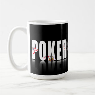 Poker-Gesichtstext mit Leerzeichen Tasse