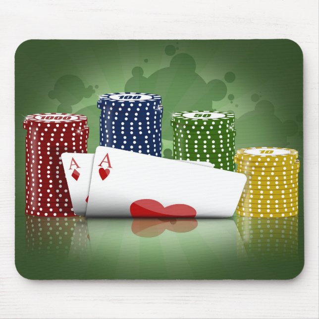 Poker hält sie Mousepad (Vorne)