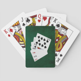 Poker Hand - drei von einer Art - Ass Spielkarten