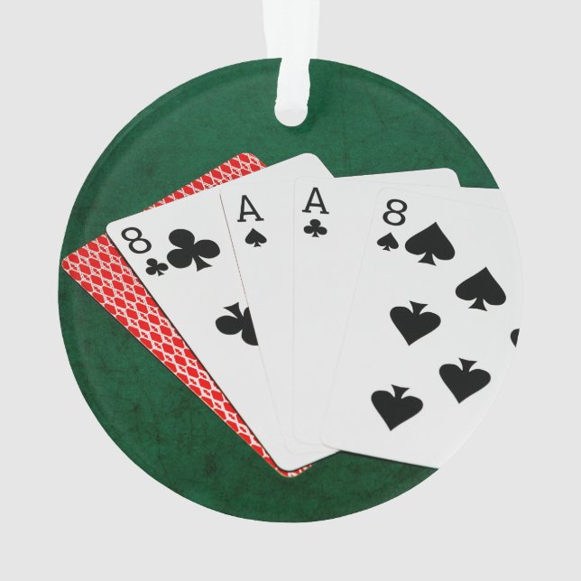 Poker Hand - Hand des Toten Ornament (Rückseite)