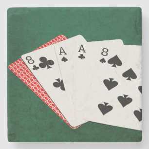 Poker Hand - Hand des Toten Steinuntersetzer