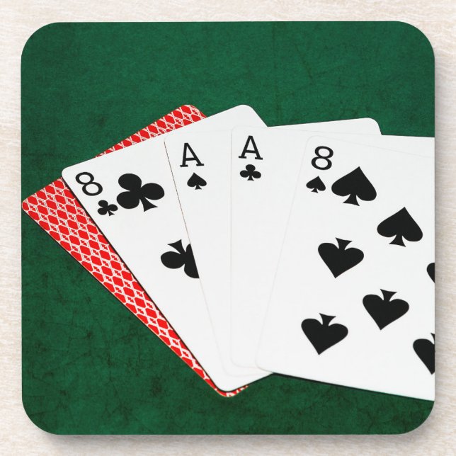 Poker Hand - Hand des Toten Untersetzer (Vorderseite)