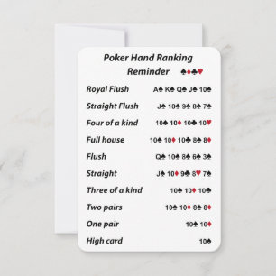 Poker Hand Ranking Erinnerung