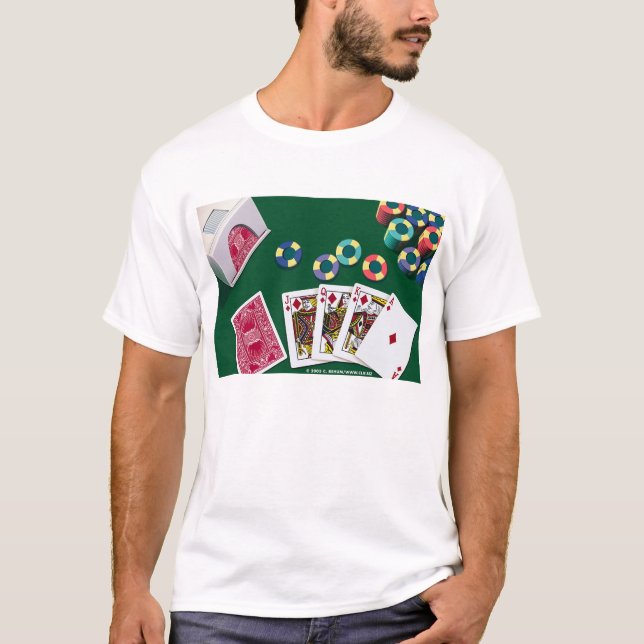 Poker-Hand T-Shirt (Vorderseite)