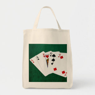 Poker Hände - eine Seite - As Tragetasche