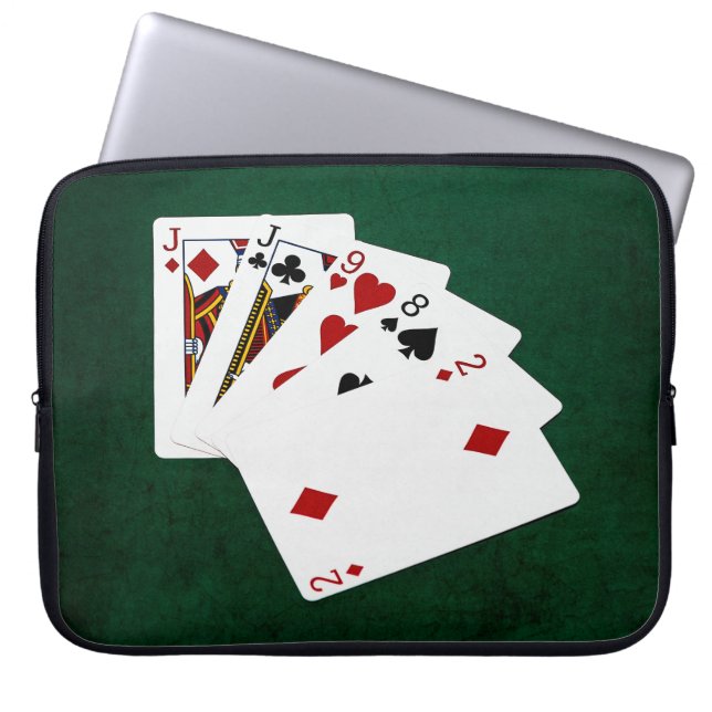 Poker Hände - Eine Seite - Jack Laptopschutzhülle (Vorderseite)