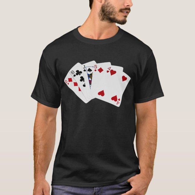Poker Hände - eine Seite - zehn T-Shirt (Vorderseite)