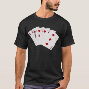 Poker Hände - Flush - Diamanten Anzug T-Shirt