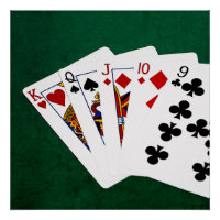 Poker Hände - gerade - König bis neun