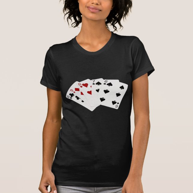 Poker Hände - gerade - zehn bis sechs T-Shirt (Vorderseite)