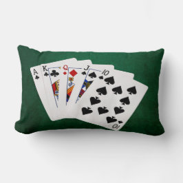 Poker Hände - gerade - zwischen 1 und 10 Lendenkissen