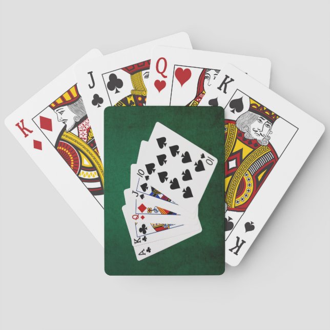 Poker Hände - gerade - zwischen 1 und 10 Spielkarten (Rückseite)