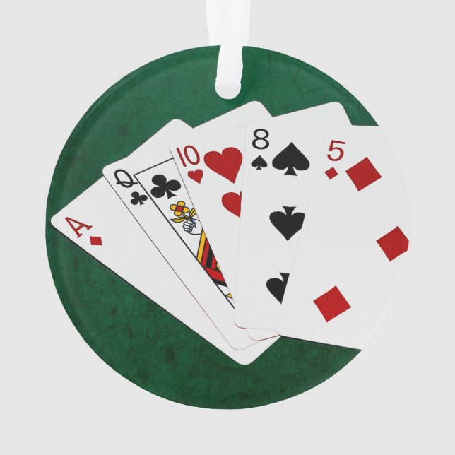 Poker-Hände - hohe Karte - As Ornament (Rückseite)