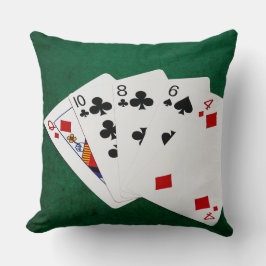 Poker Hände - hohe Karte - Königin Kissen