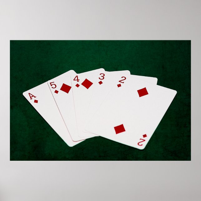 Poker-Hände - Straight Flush - Diamonds Anzug Poster (Vorne)