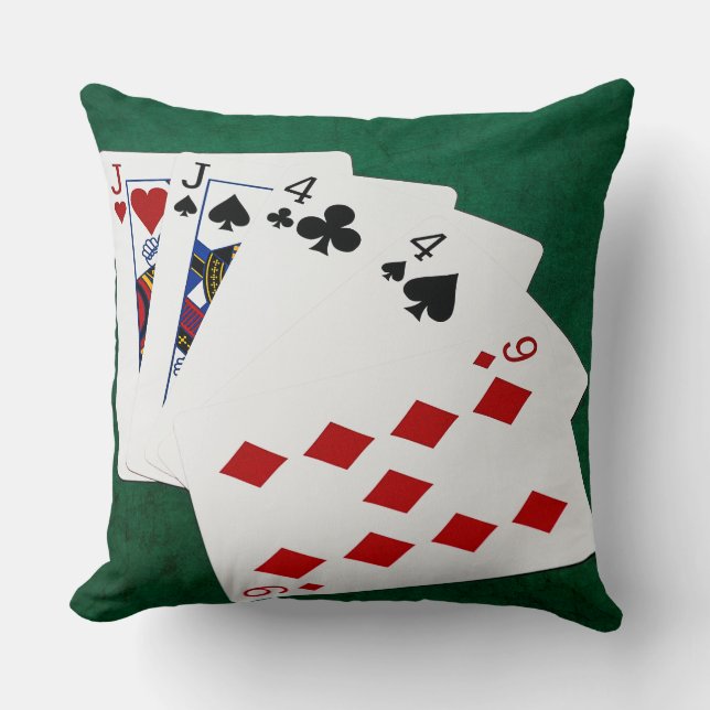 Poker Hände - Zwei Paar - Jack, vier Kissen (Vorderseite)