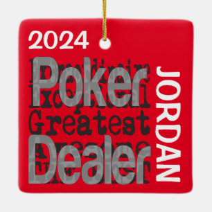 Poker Händler Extraordinaire CUSTOM Keramikornament
