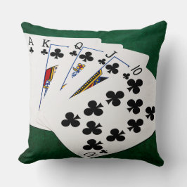 Poker Hands - Royal Flush - Clubs Anzug Kissen