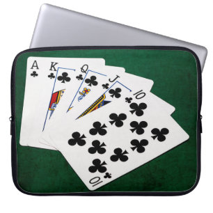 Poker Hands - Royal Flush - Clubs Anzug Laptopschutzhülle