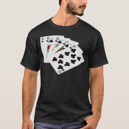 Poker Hands - Royal Flush - Clubs Anzug T-Shirt