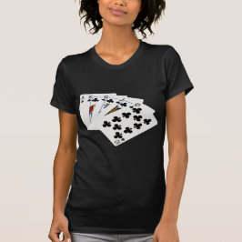 Poker Hands - Royal Flush - Clubs Anzug T-Shirt