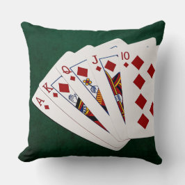 Poker Hands - Royal Flush - Diamonds Anzug Kissen