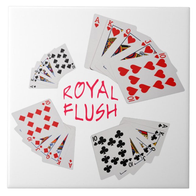 Poker Hands - Royal Flush Fliese (Vorderseite)