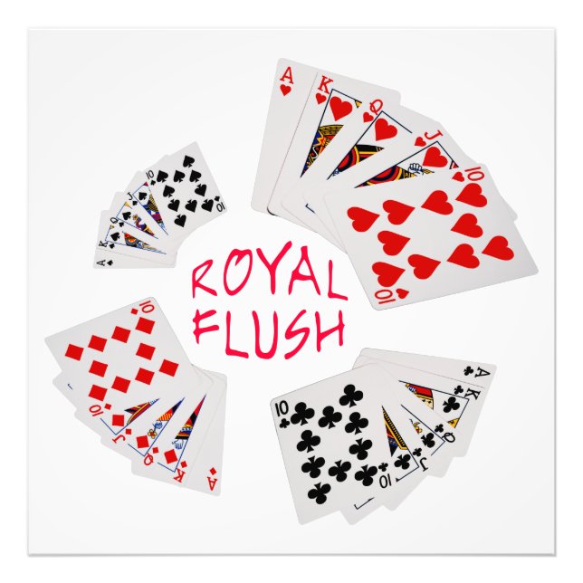 Poker Hands - Royal Flush Fotodruck (Vorne)