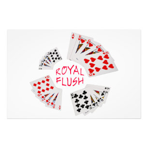 Poker Hands - Royal Flush Fotodruck