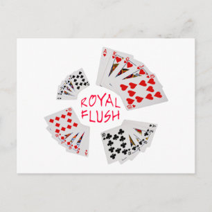 Poker Hands - Royal Flush Postkarte