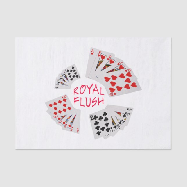 Poker Hands - Royal Flush Seidenpapier (Vorderseite)