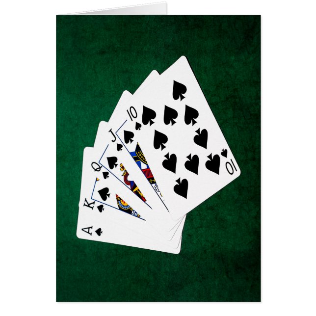 Poker Hands - Royal Flush - Spades Anzug (Vorne)