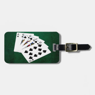 Poker Hands - Royal Flush - Spades Anzug Gepäckanhänger