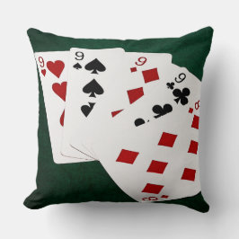 Poker Hands - vier von einer Art - neun und acht Kissen