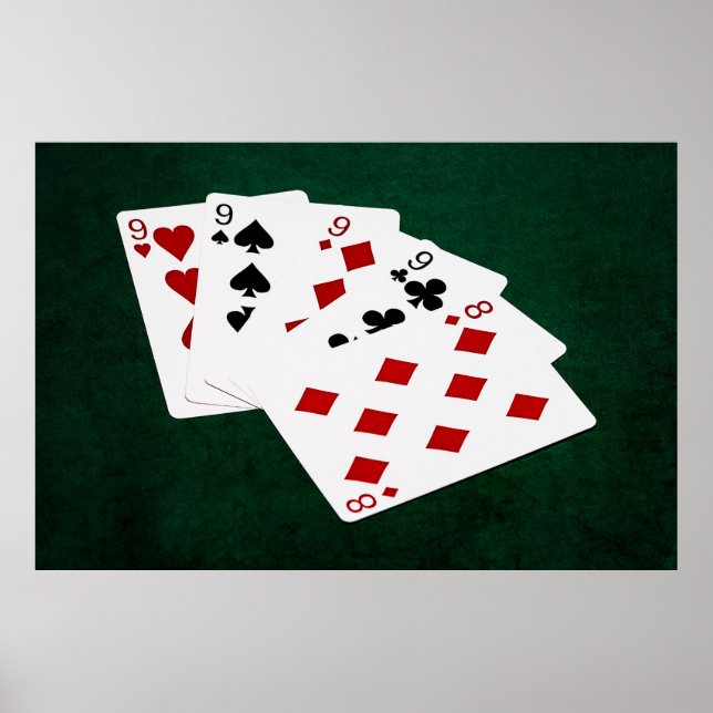 Poker Hands - vier von einer Art - neun und acht Poster (Vorne)