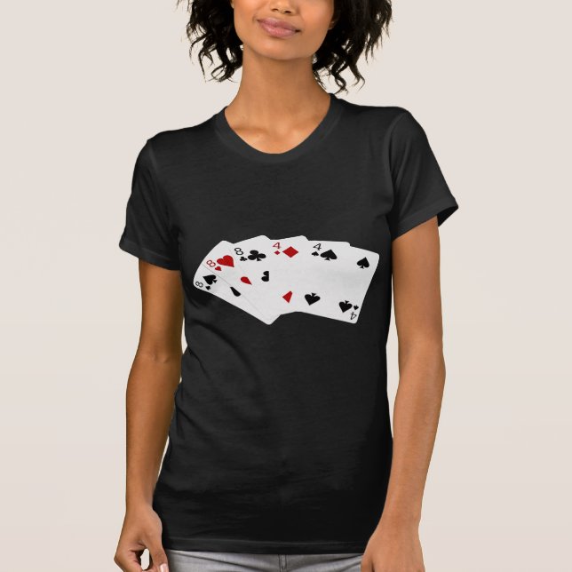 Poker Hands - Vollhaus - Acht und vier T-Shirt (Vorderseite)