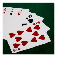 Poker Hands - Vollhaus - As und Zehn
